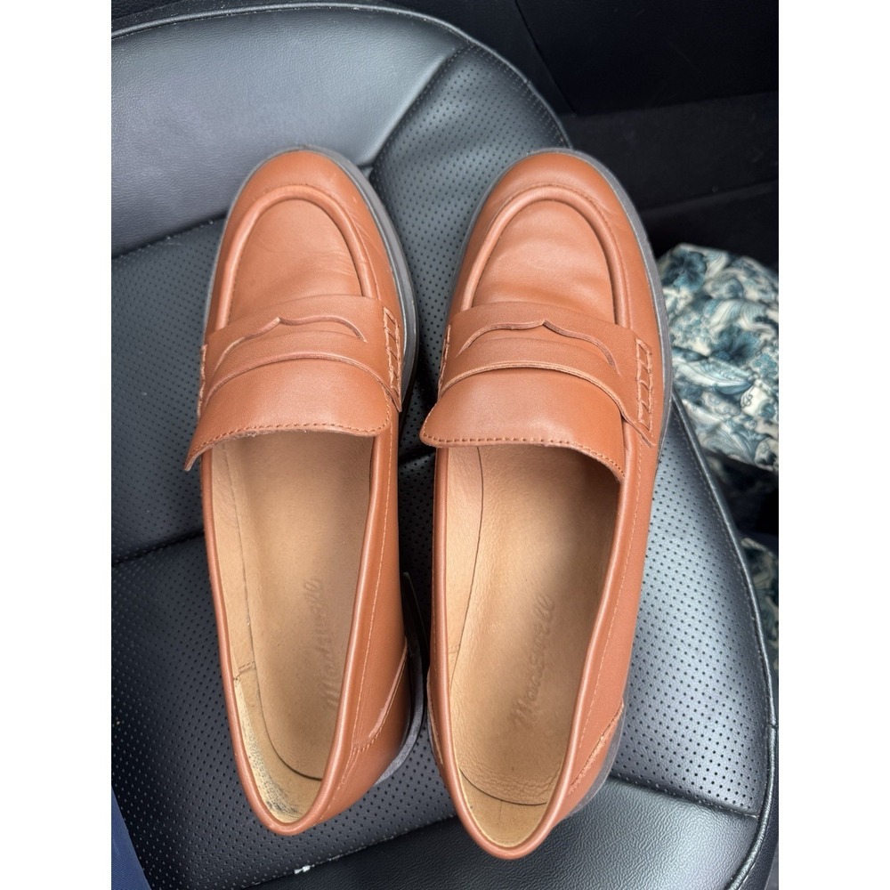 Madewell Vernon Penny Loafers Dried Maple Leather Women's Size 9 Preppy - Picture 6 of 8